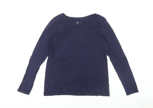 Gap Unisex Blue Long Sleeve Crew Neck T-Shirt M
