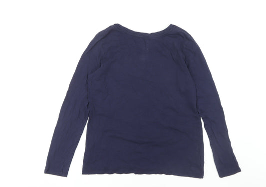 Gap Unisex Blue Long Sleeve Crew Neck T-Shirt M