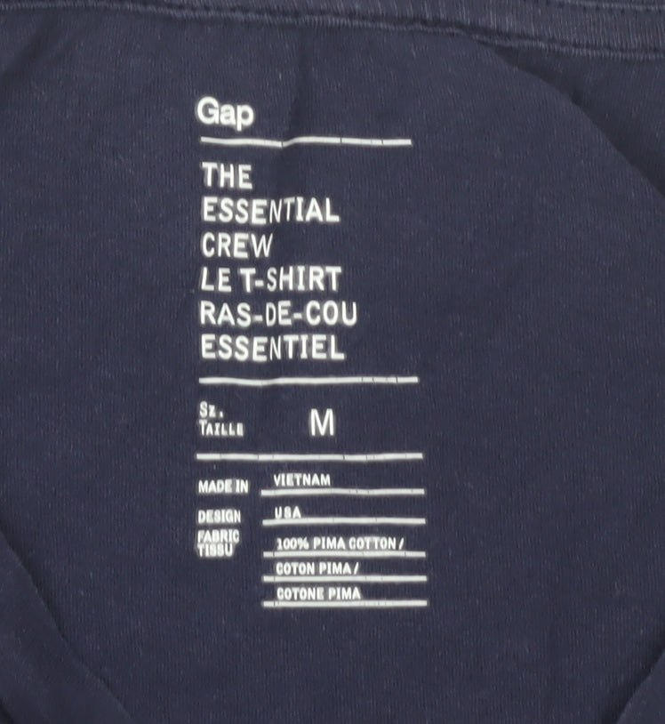 Gap Unisex Blue Long Sleeve Crew Neck T-Shirt M