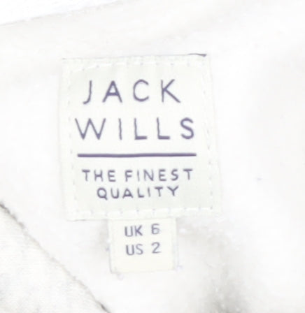 Jack Wills Unisex White Pullover Hoodie Size 6