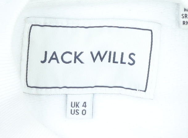 Jack Wills Women's White Pullover Sweatshirt Size 4