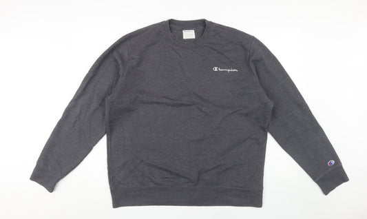 Champion Men's Black Pullover Sweatshirt - Size L