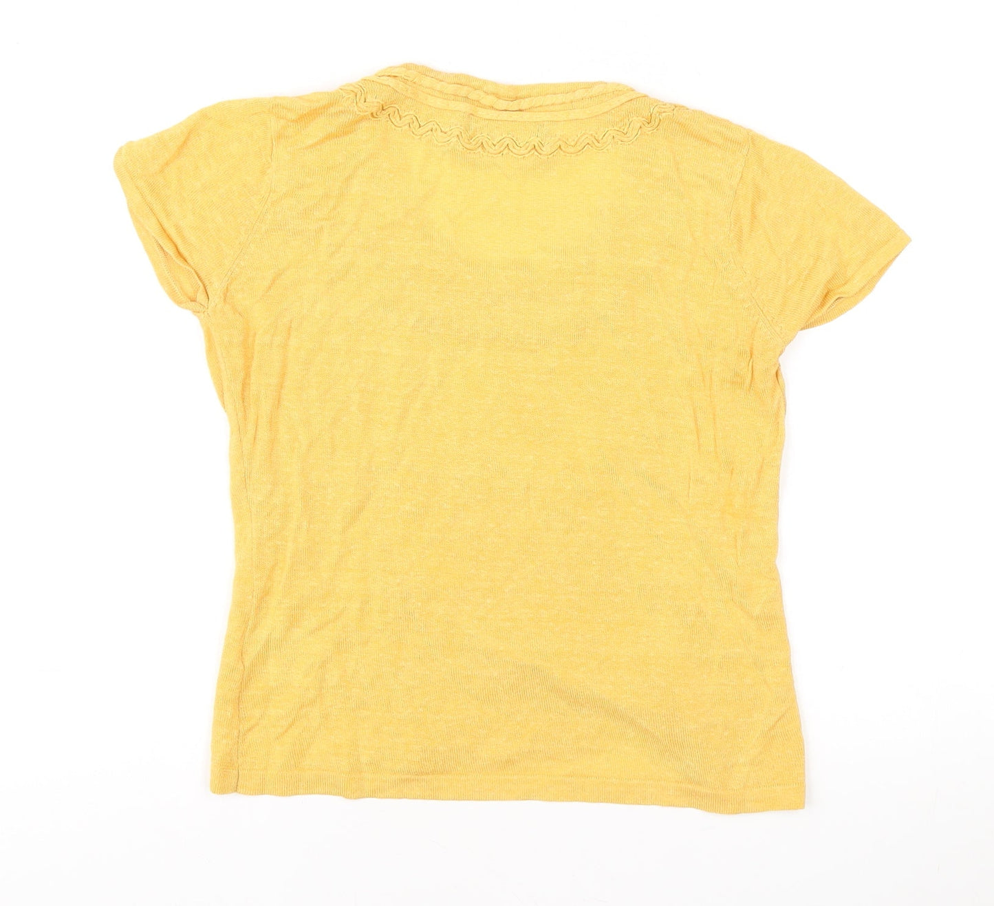 Alex & Co. Women's Yellow Round Neck T-Shirt Size 10