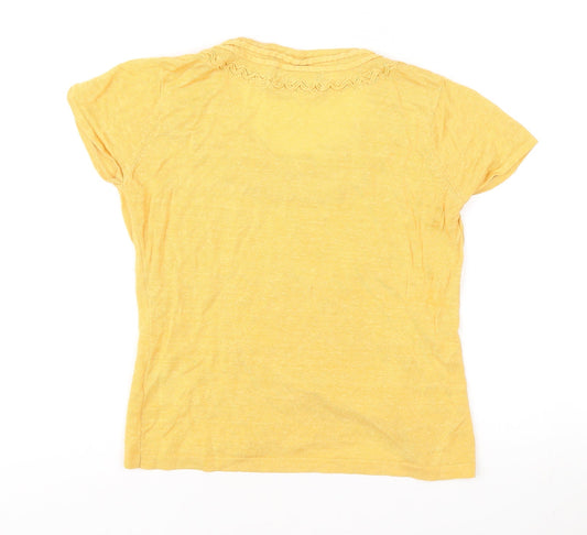 Alex & Co. Women's Yellow Round Neck T-Shirt Size 10