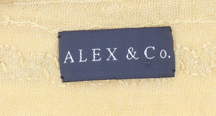 Alex & Co. Women's Yellow Round Neck T-Shirt Size 10