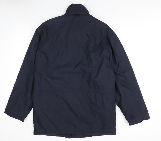 Savatini Mens Blue Mid-Length Casual Jacket S