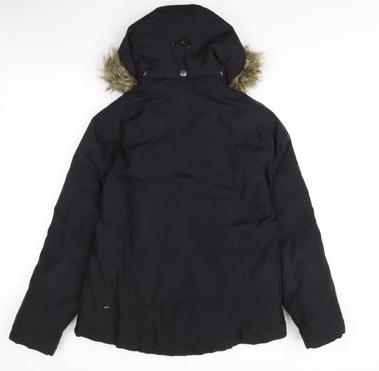 Alfani Women's Black Puffer Jacket with Hood, Size S