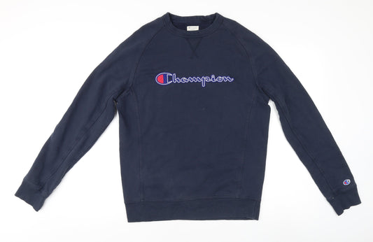 Champion Unisex Blue Medium Pullover Jumper