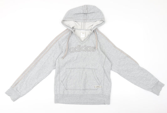 Womens UK 12 Regular adidas Grey Pullover