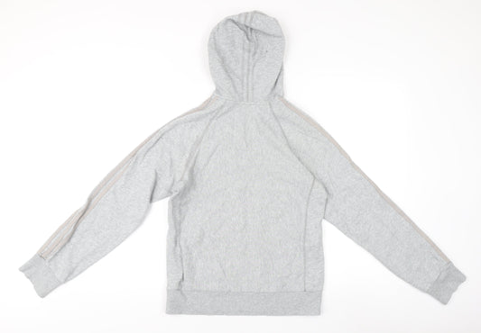 Adidas Women's Grey Pullover Jumper, Size 12, Hooded, Logo