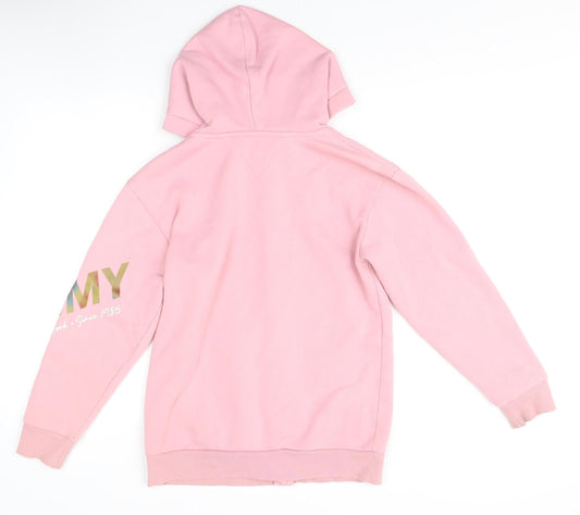 Tommy Hilfiger Girls Pink Hoodie Jacket Size 164
