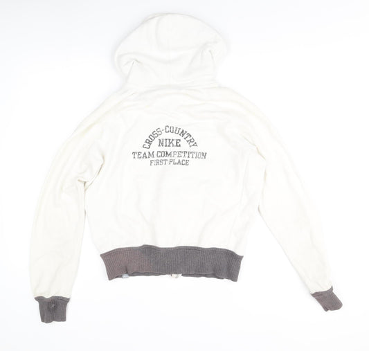 Nike Women's White Hooded Jacket M Casual Sports