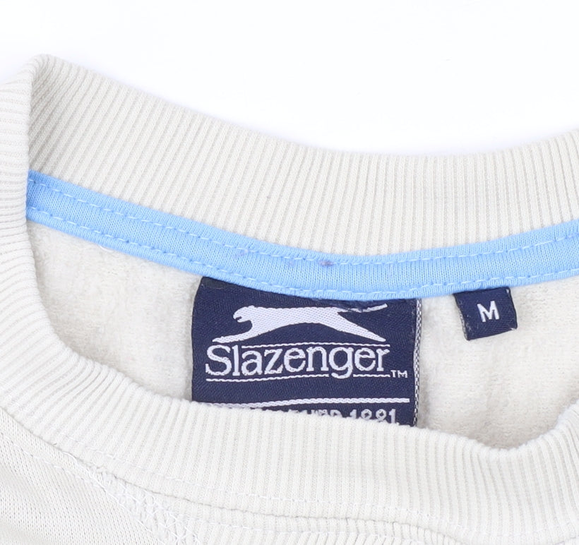 Slazenger Men's Beige Pullover Jumper, M, Crew Neck