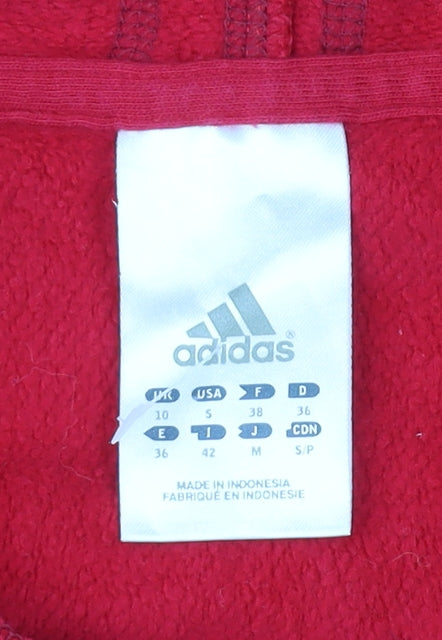 Adidas Women's Red Pullover Hoodie Jumper Size 10