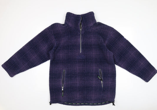 Craghoppers Men's Purple Check Full Zip Jumper Size S