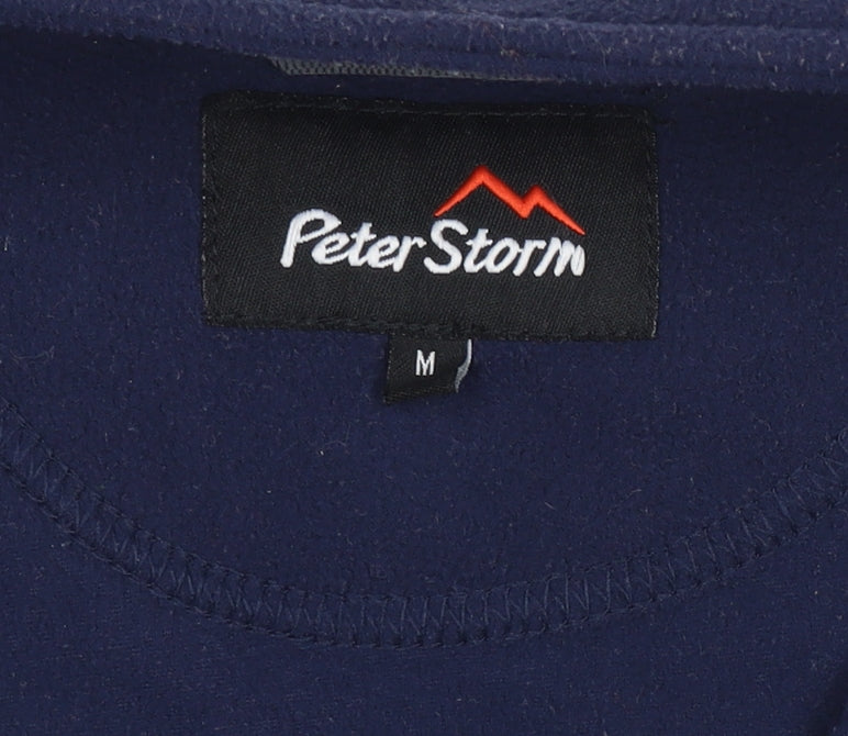 Peter Storm Men's Blue 1/4 Zip Fleece Jacket Size M