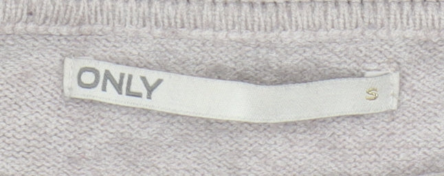 Brand and care label for Only Women's Grey jumper, S, Long Sleeve