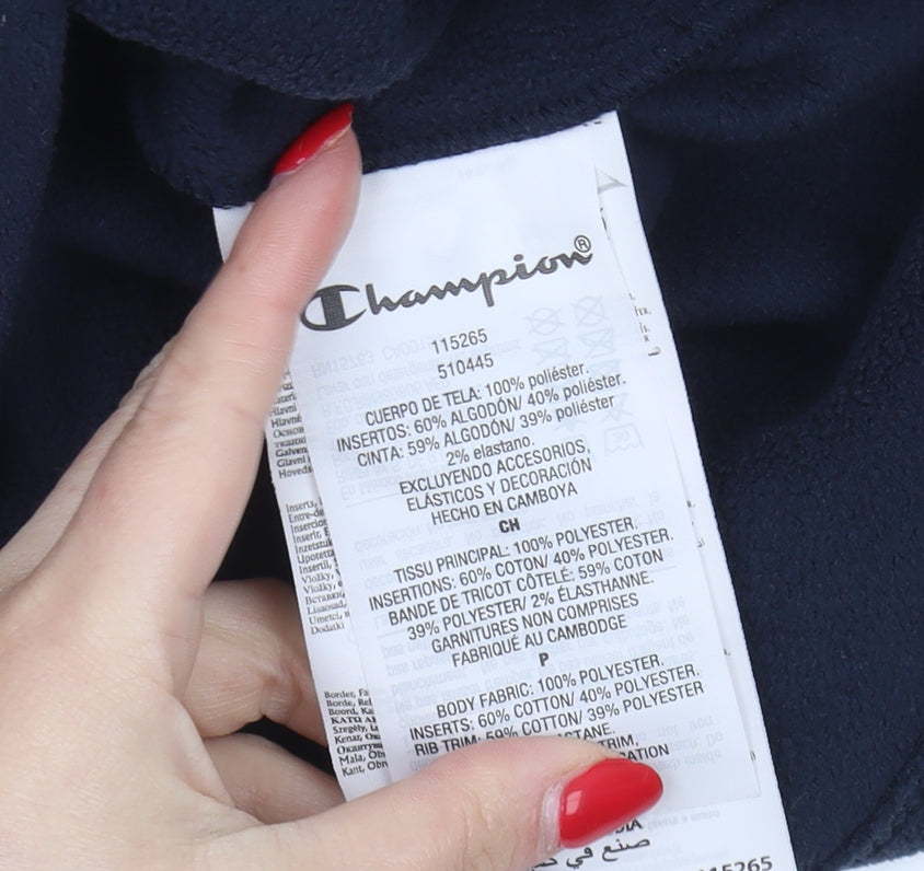 Champion Unisex Blue Beige Pullover Sweatshirt Size S