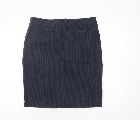 Laura Ashley Women's Blue Pencil Skirt, Size 10