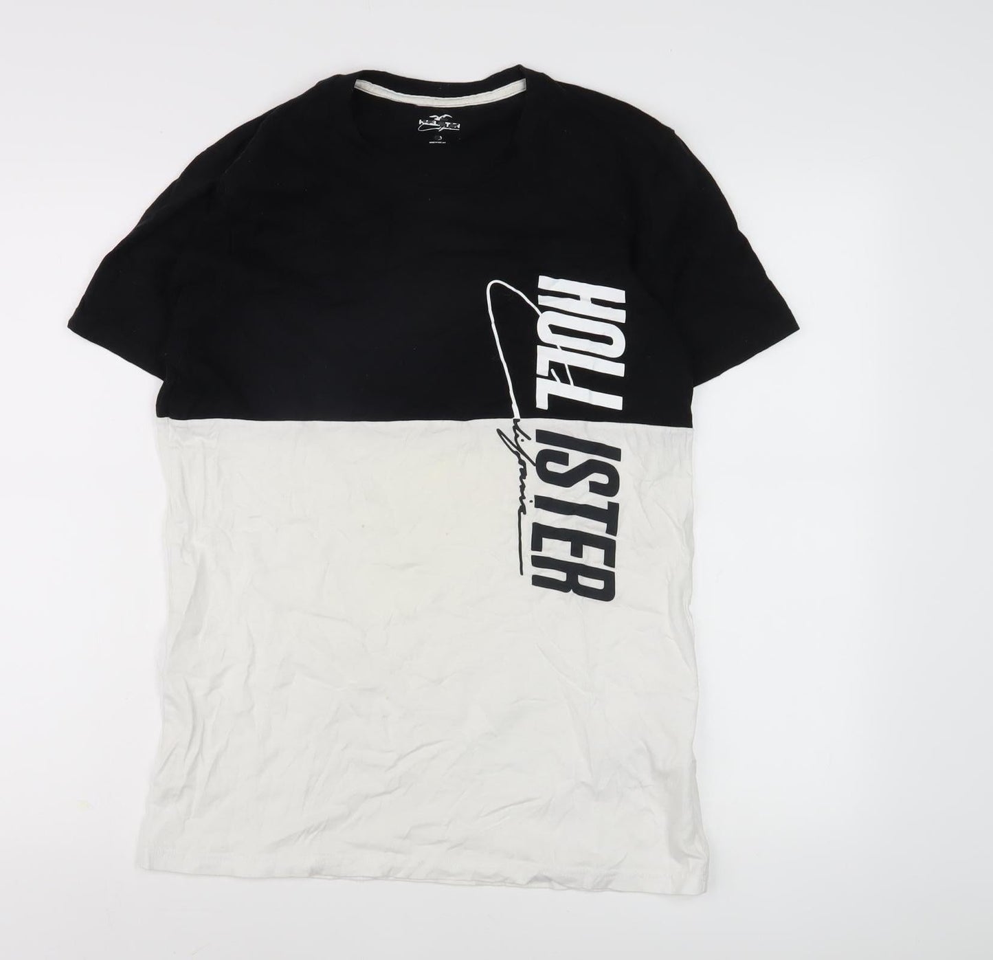 Hollister Men’s XL Black White Logo T-Shirt