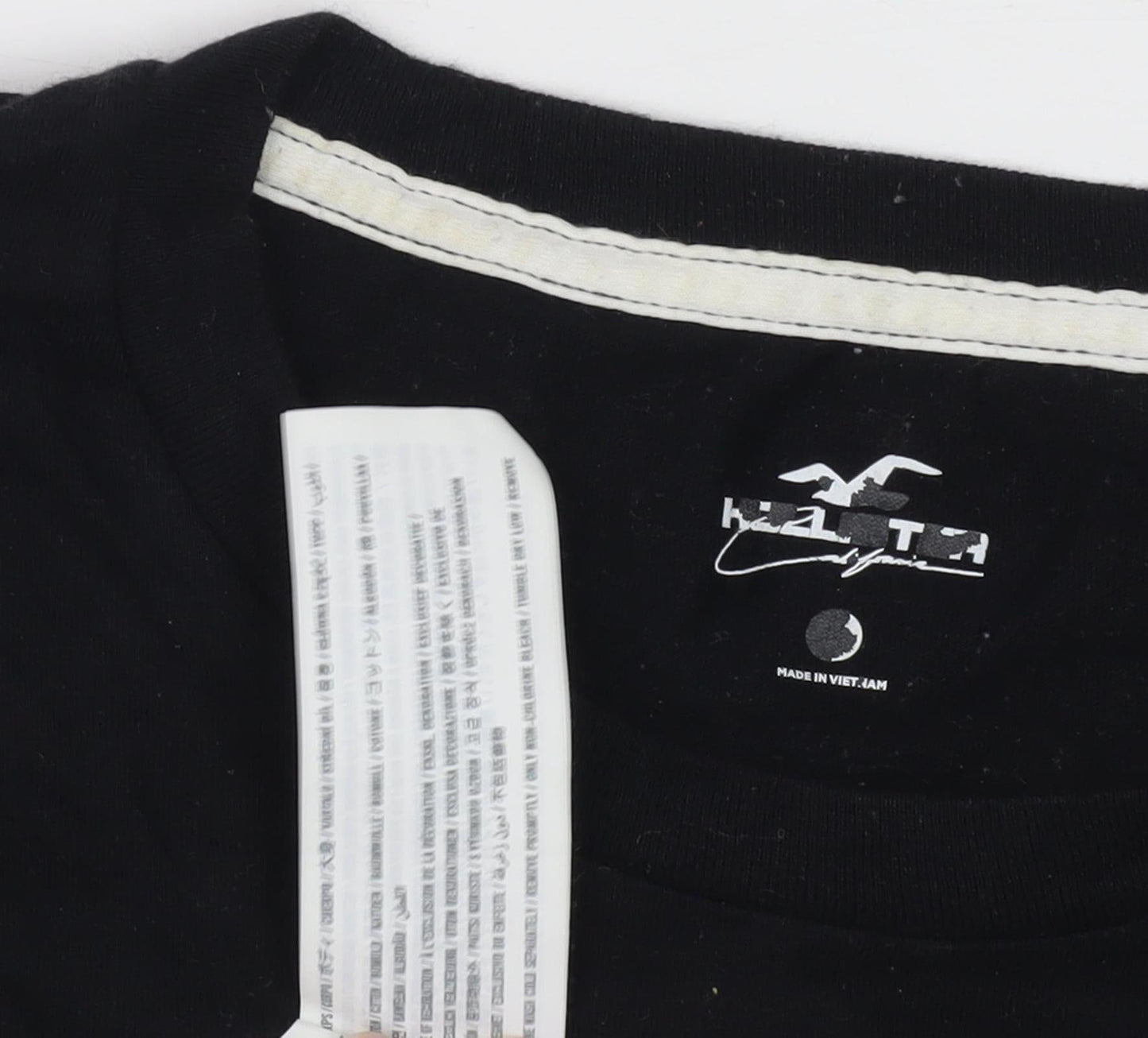 Hollister Men’s XL Black White Logo T-Shirt