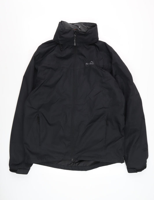 Peter Storm Men's Black Hooded Waterproof Jacket Size M
