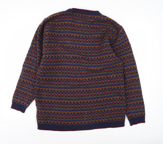 James Cowan Men's Multicoloured S Pullover Jumper