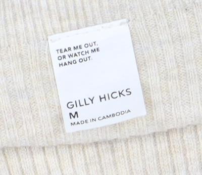 Gilly Hicks Women's Beige Cropped Knit Tank Top