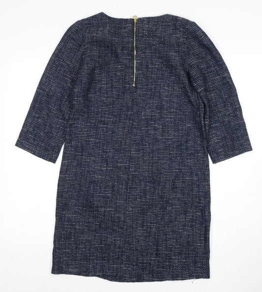 Joules Women's Blue Shift Dress, Size 8, 3/4 Sleeve