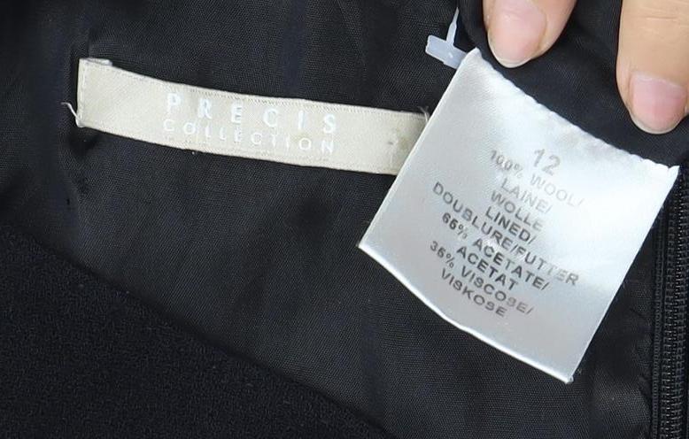 Precis Women's Black Sheath Dress Size 12 - Elegant Formal Wear