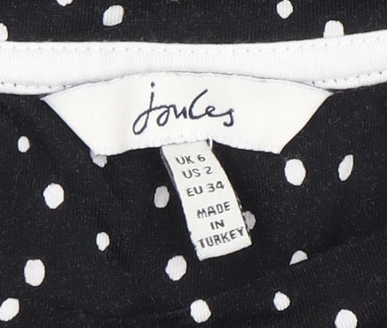 Joules Women’s Black Polka Dot T-Shirt Size 2