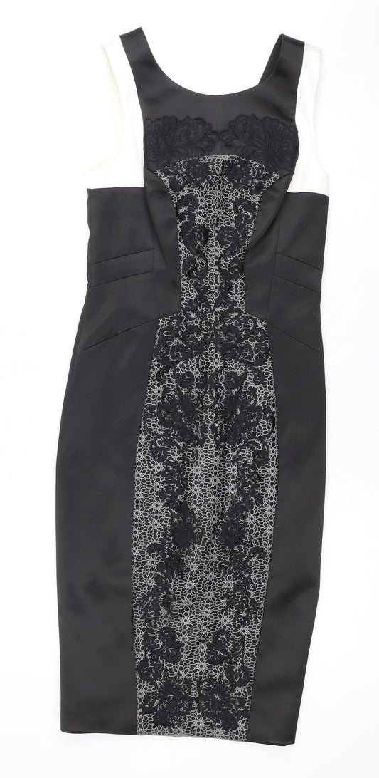 Karen Millen Women's Black Bodycon Dress UK 6