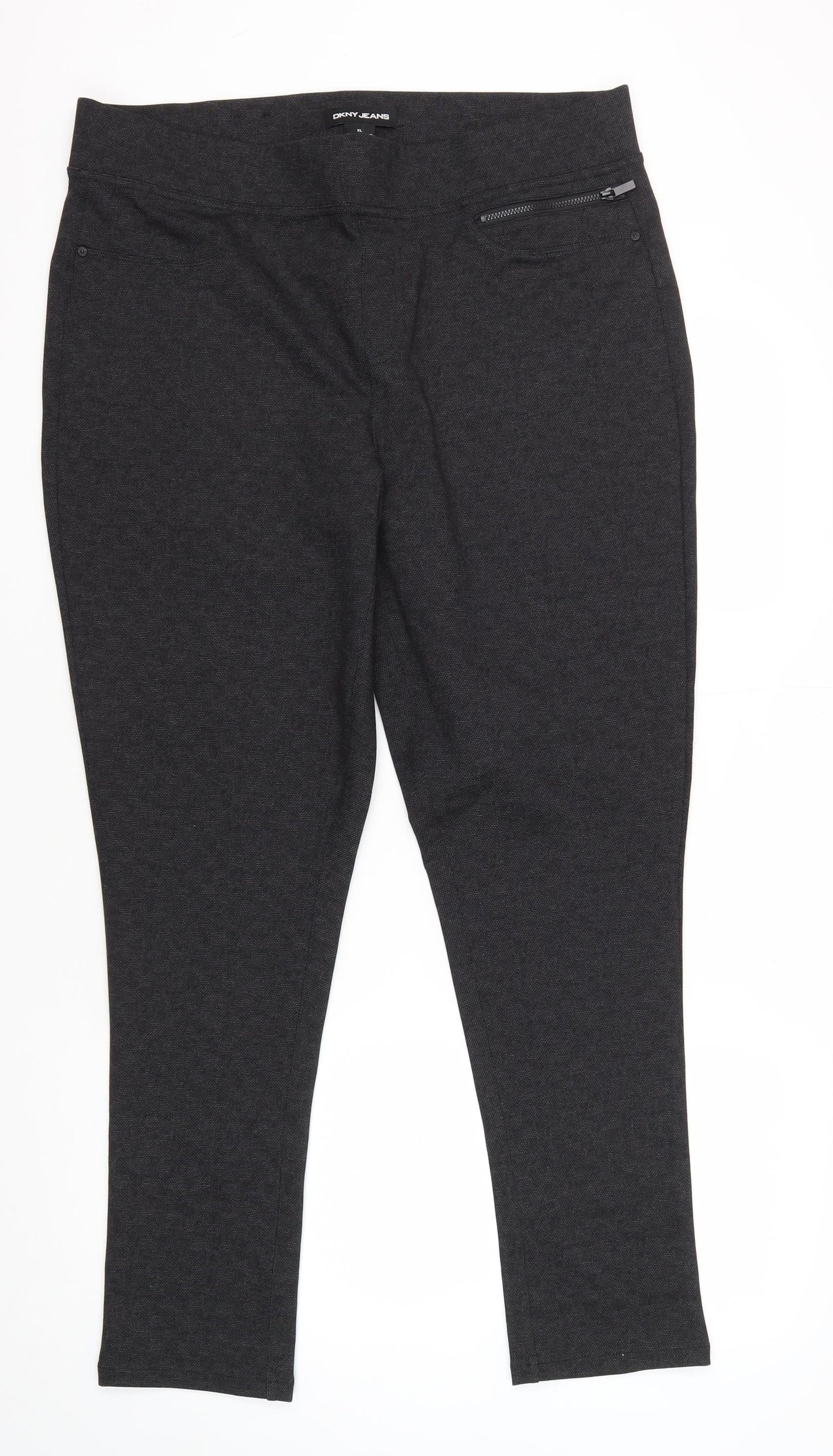 DKNY Women's Black Skinny Trousers XL Workwear