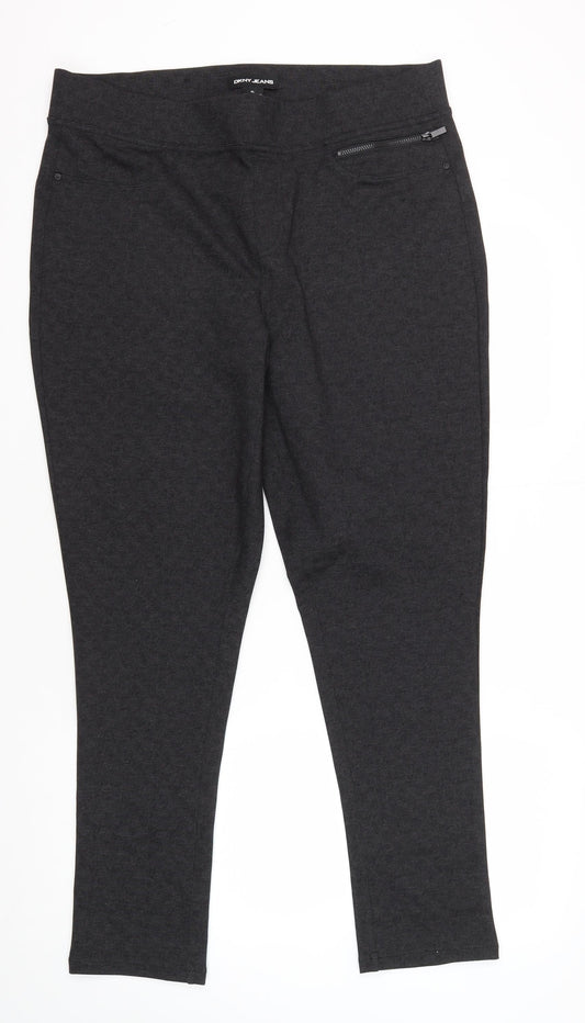 DKNY Women's Black Skinny Trousers XL Workwear