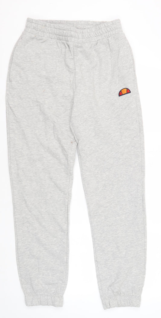 Additional front view of Ellesse Men's Grey Jogger Trousers, size S, Casual Comfort