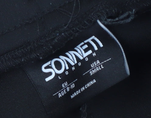 Close-up detail of Sonneti boys’ black jogger trousers, size M