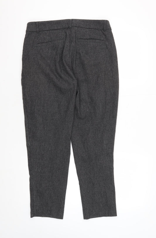 White Stuff Women's Grey Check Trousers Size 10