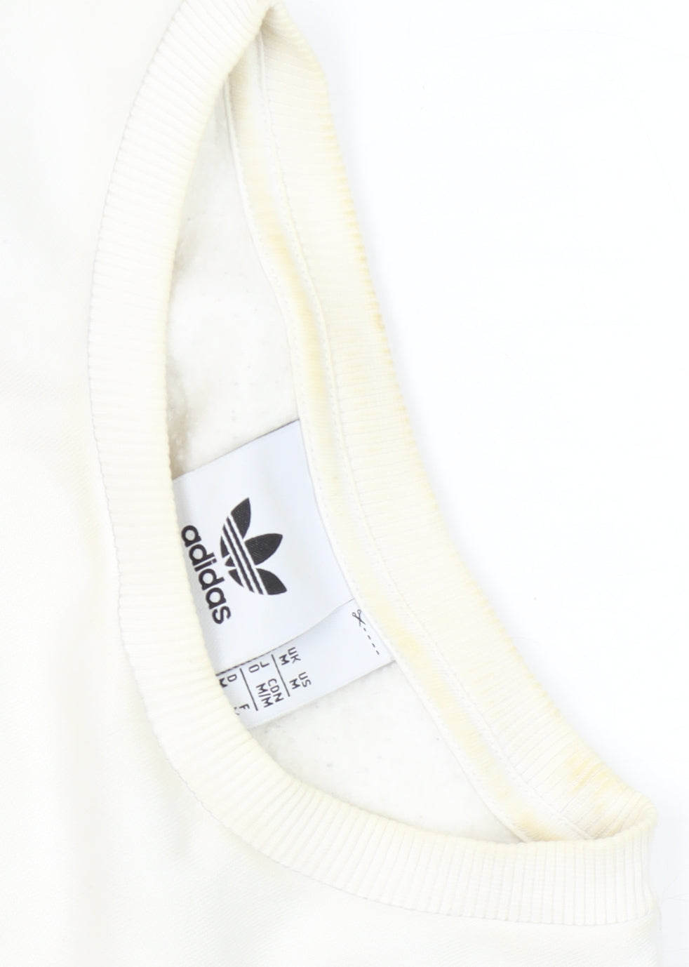 Adidas Men's White Pullover Logo Sweatshirt Size M