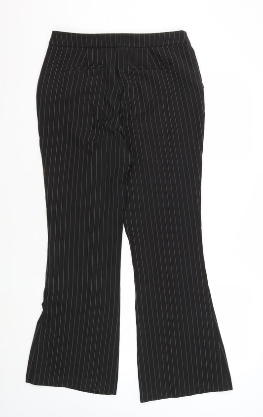 Sosandar Women's Black Striped Trousers Size 10
