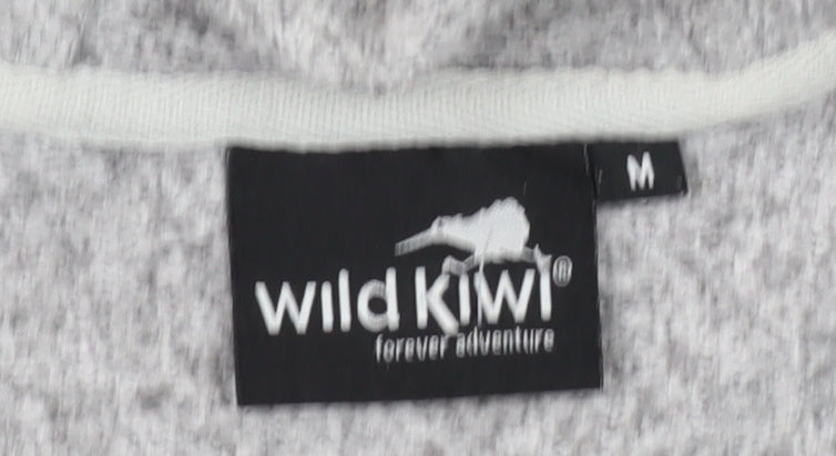 Close-up detail of Wild Kiwi Grey Women's Basic Jacket, M, Hooded, Outdoor