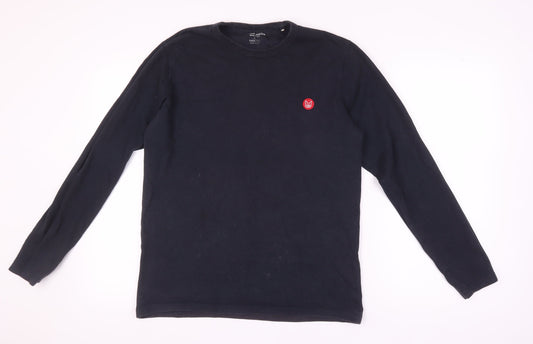 Jack & Jones Men's Black Long Sleeve T-Shirt, Size L