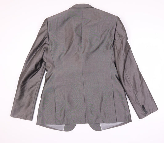 Fellini Men's Grey Blazer 42L Formal Single-Breasted