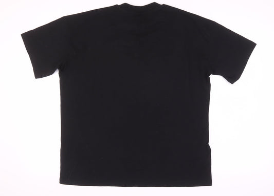 boohooMAN Black Crew Neck Men's T-Shirt, Size S