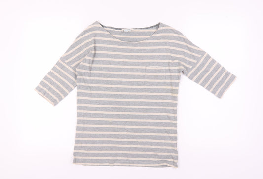 Womens UK Size UK 8 Boden Grey 100% Cotton T-Shirt