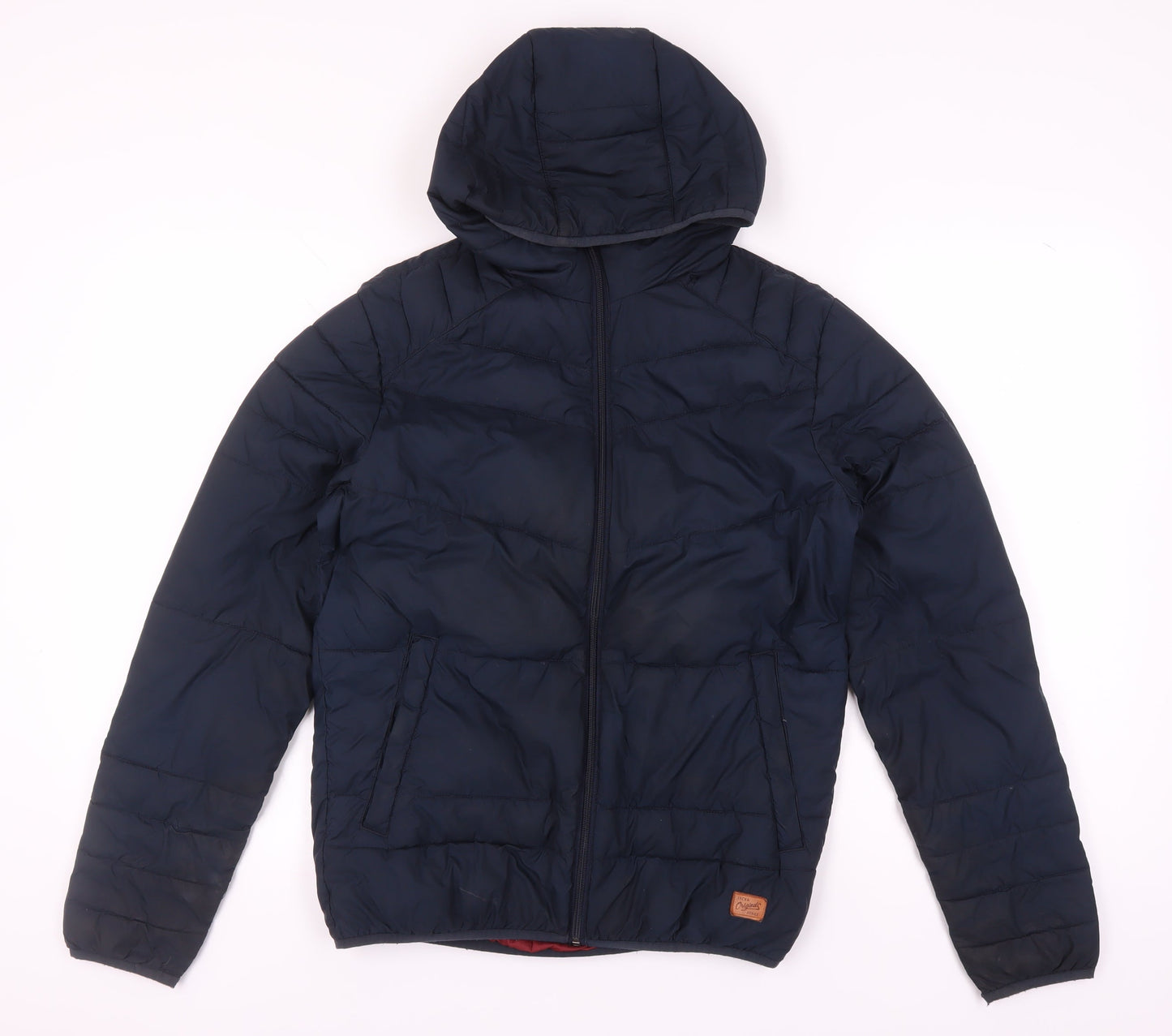 Jack & Jones Men's Blue Puffer Jacket, Size S
