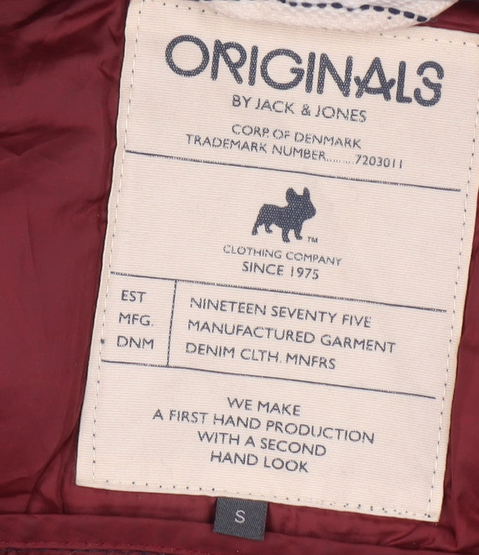 Jack & Jones Men's Blue Puffer Jacket, Size S