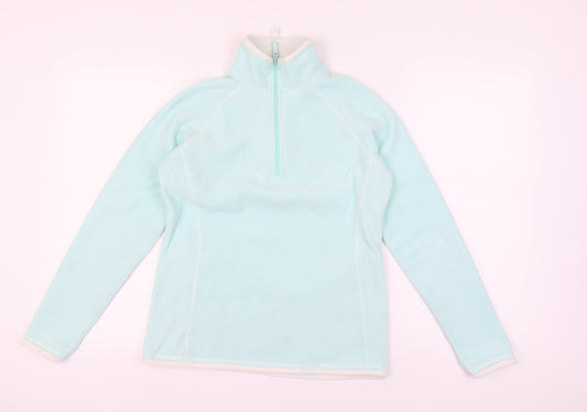 Mountain Warehouse Women's Blue 1/4 Zip Fleece Sweatshirt UK 10