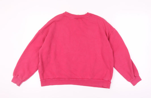 Pull&Bear Women’s Pink Pullover Sweatshirt M
