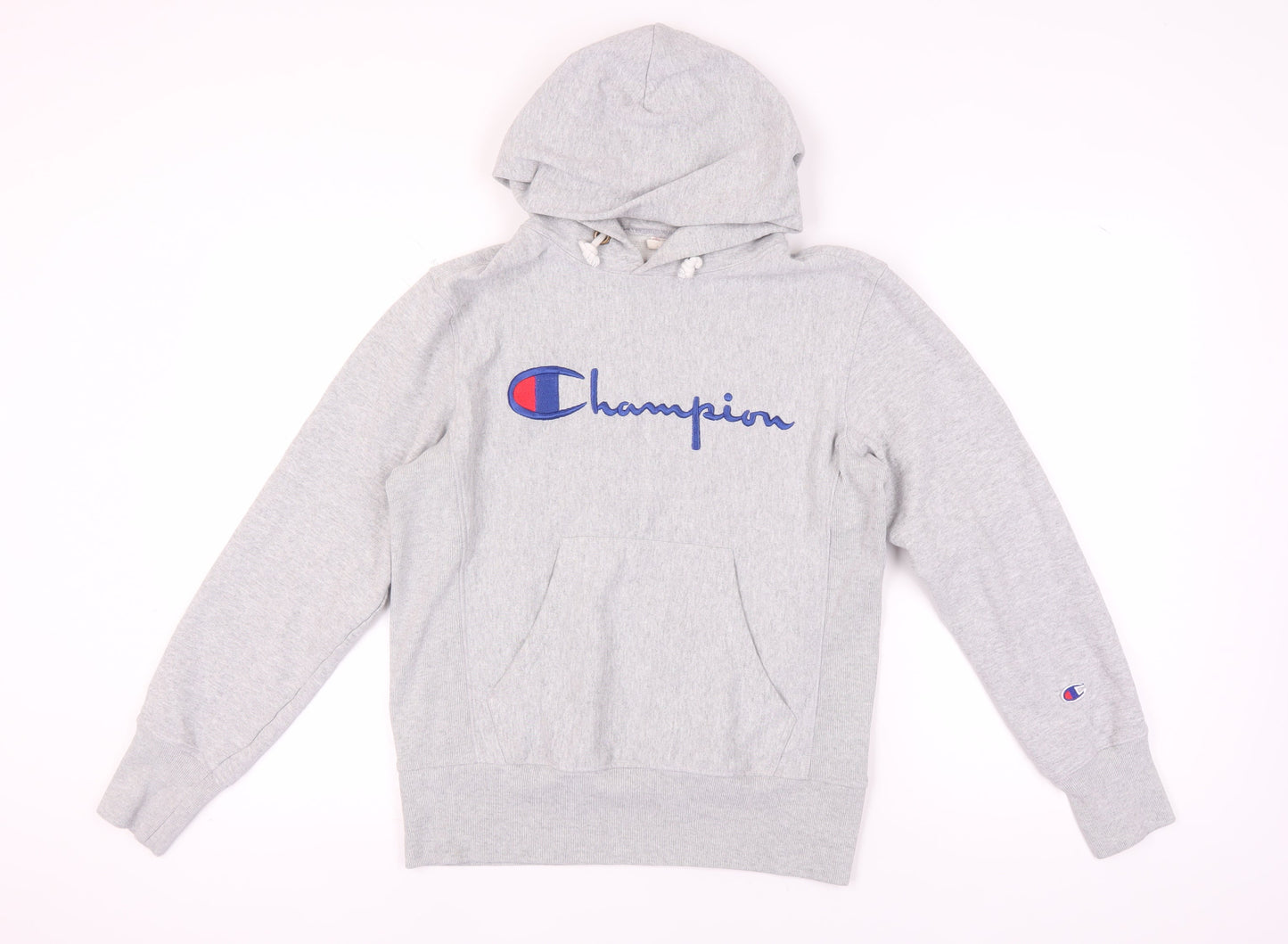 Champion Grey Unisex Hoodie M - Logo Pullover