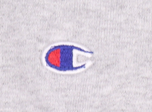 Champion Grey Unisex Hoodie M - Logo Pullover